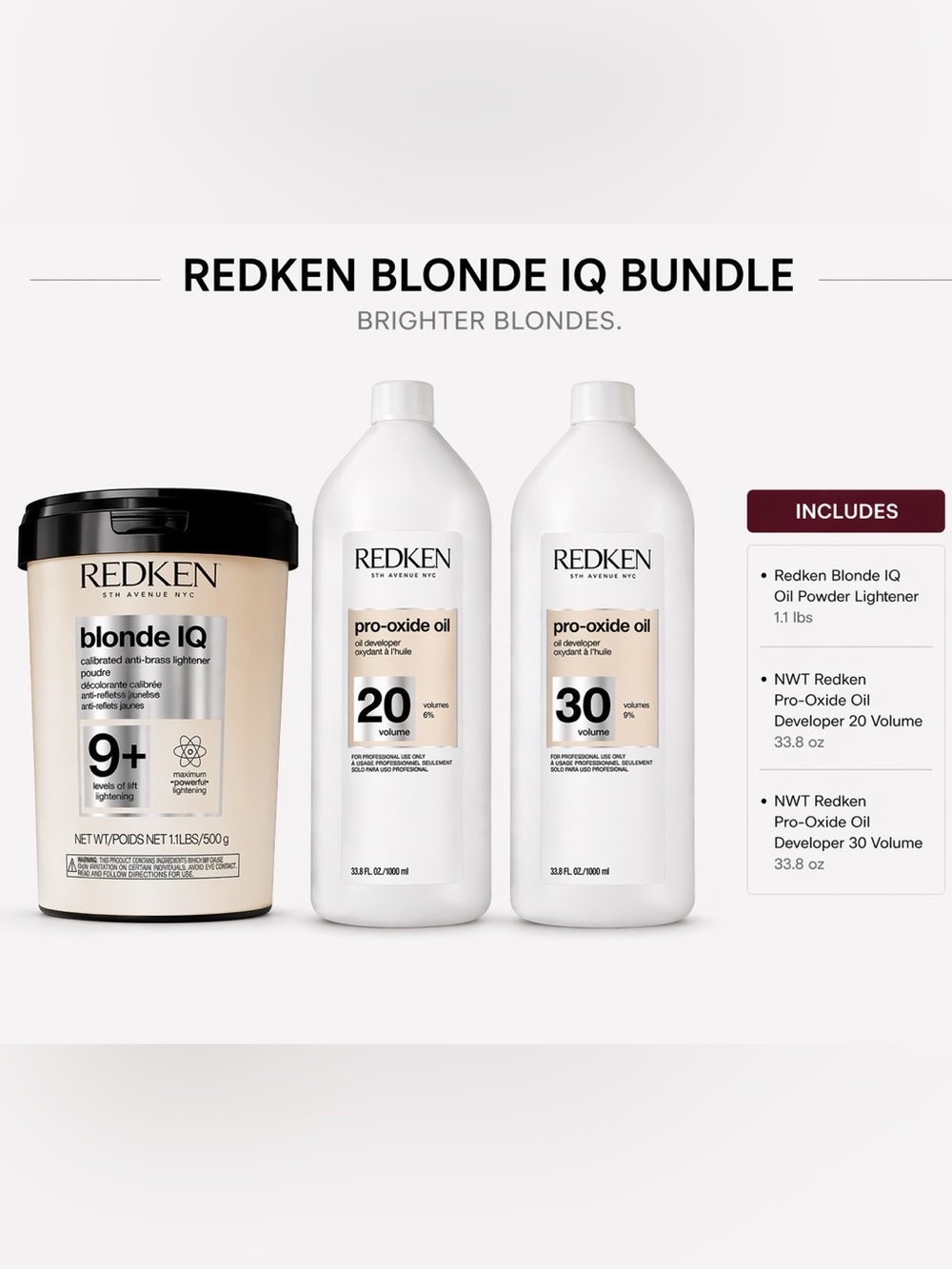 Redken Blonde IQ Bundle Pro-Oxide Oil Duo -